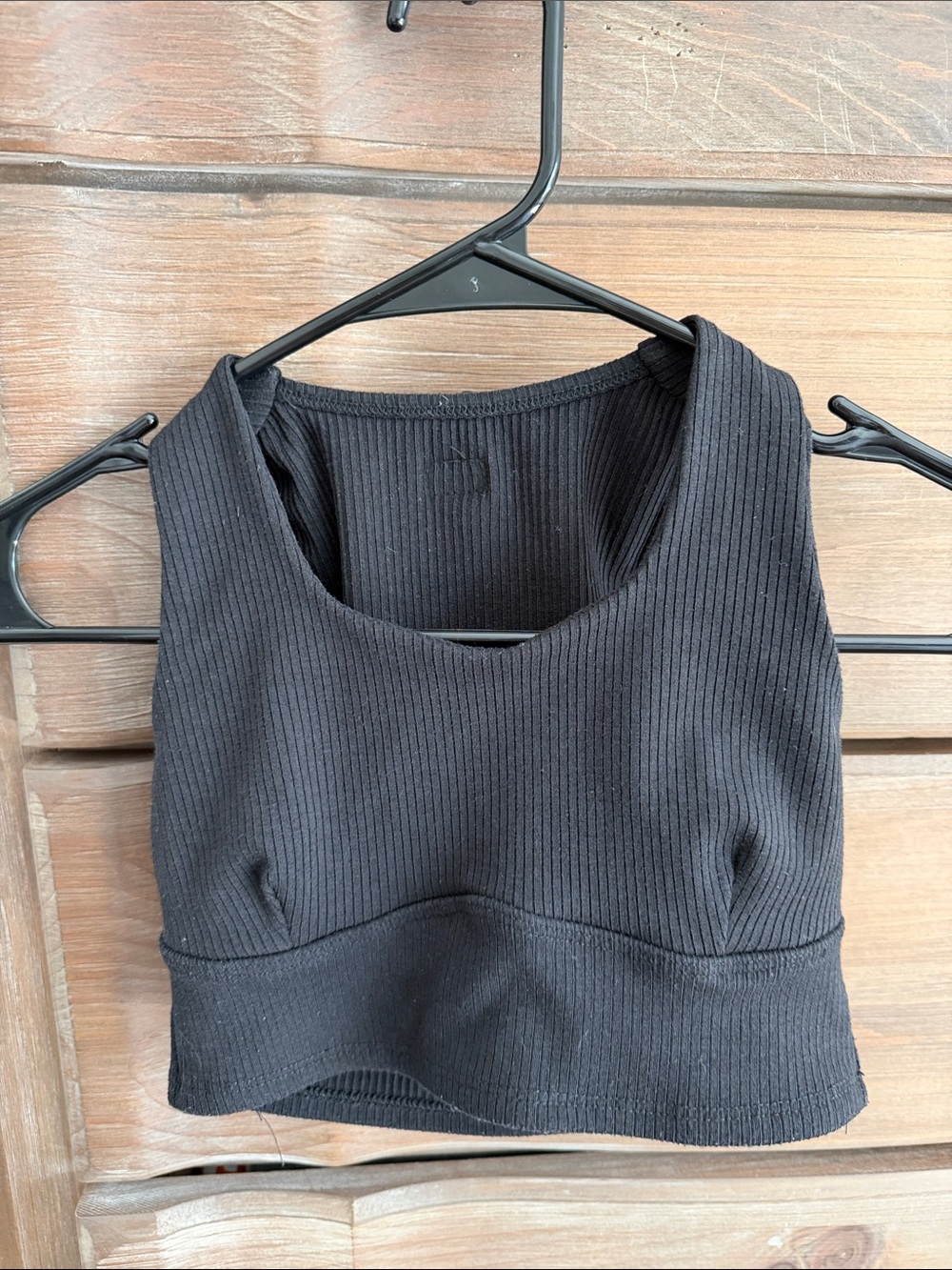 Tiger Friday Black Ribbed Dance Top